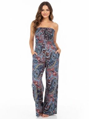Peachy Girl Paisley Jumpsuit